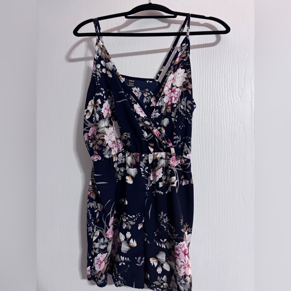 Navy Floral romper